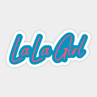 lala girl fuschia design Sticker